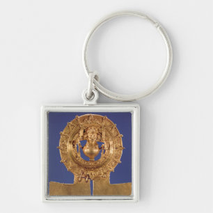 Pendant representing a sun disc, Zaachila Key Ring