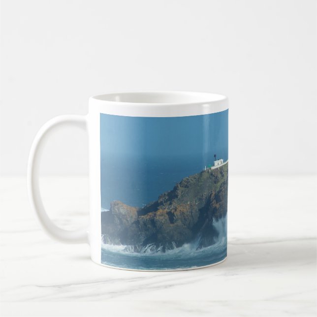 Pendeen Lighthouse Cornwall England Photo Coffee Mug (Left)