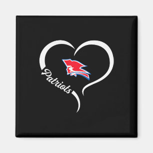 Pender Patriots Logo Half Heart Slogan Hs Magnet
