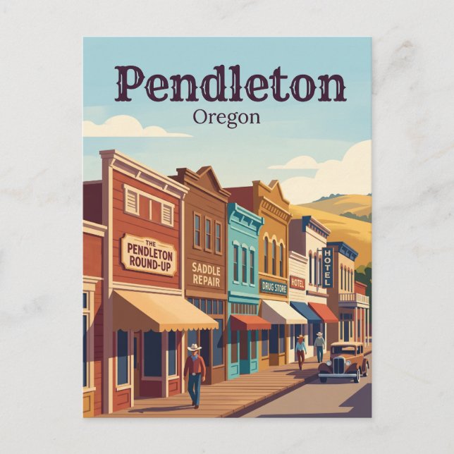 Pendleton, Oregon Postcard (Front)