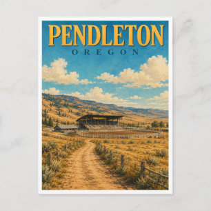 Pendleton Oregon Round-Up Grounds GeoSaga Postcard