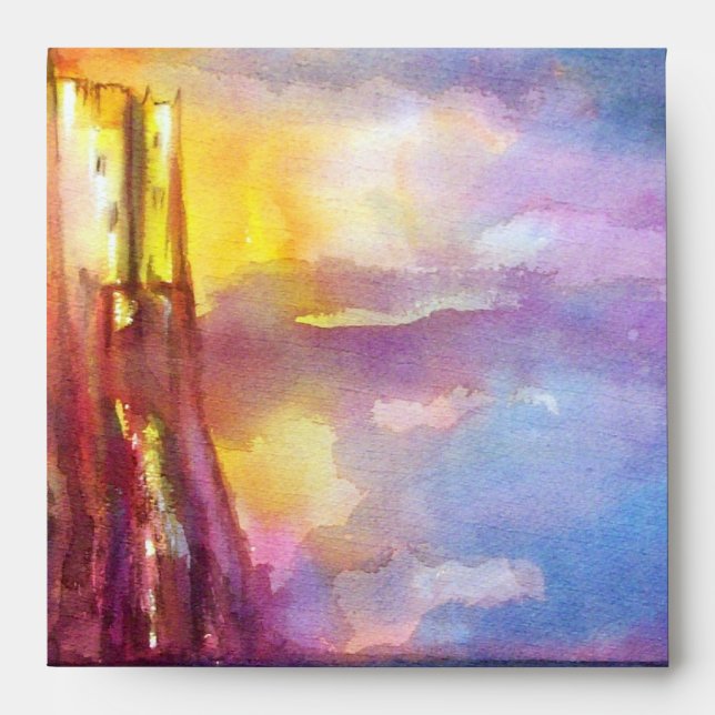 PENDRAGON Mediaeval Knights,Lake Sunset,Fantasy Envelope (Front)