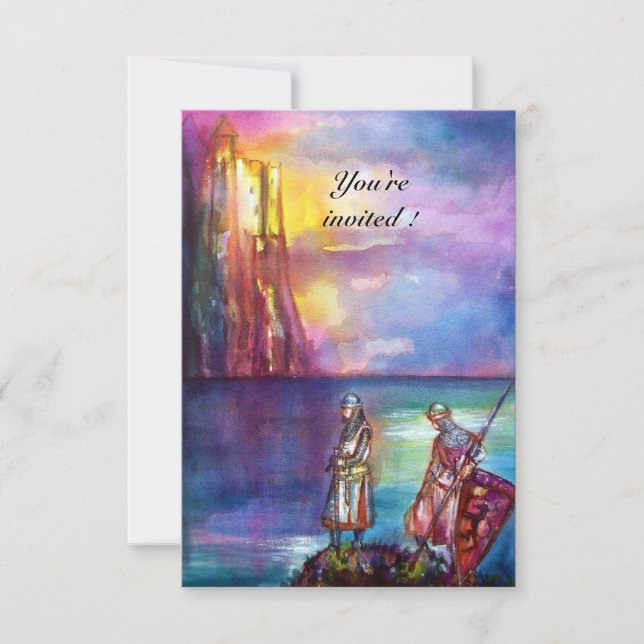 PENDRAGON Mediaeval Knights,Lake Sunset,Fantasy Invitation (Front)
