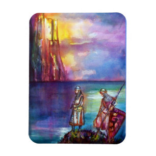 PENDRAGON Mediaeval Knights,Lake Sunset,Fantasy Magnet