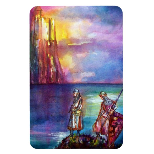 PENDRAGON Mediaeval Knights,Lake Sunset,Fantasy Magnet (Vertical)