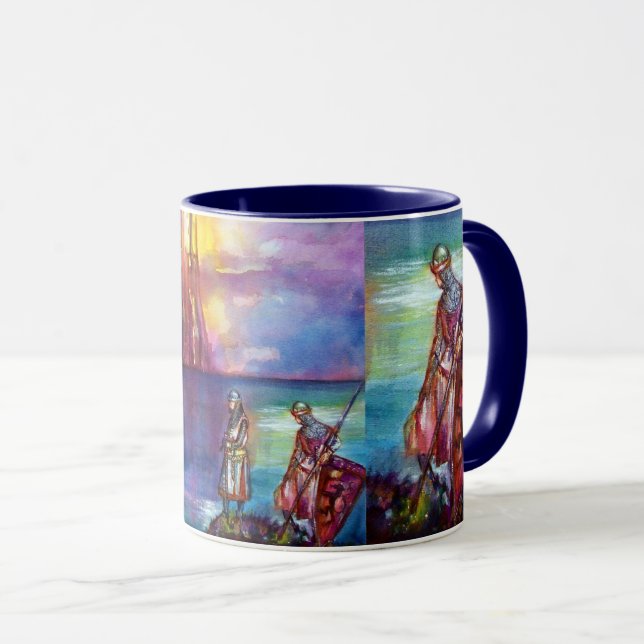 PENDRAGON Mediaeval Knights,Lake Sunset,Fantasy Mug (Front Right)