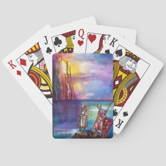 PENDRAGON Mediaeval Knights,Lake Sunset,Fantasy Playing Cards (Back)