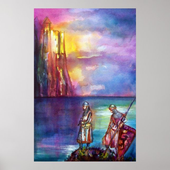 PENDRAGON Mediaeval Knights,Lake Sunset,Fantasy Poster (Front)