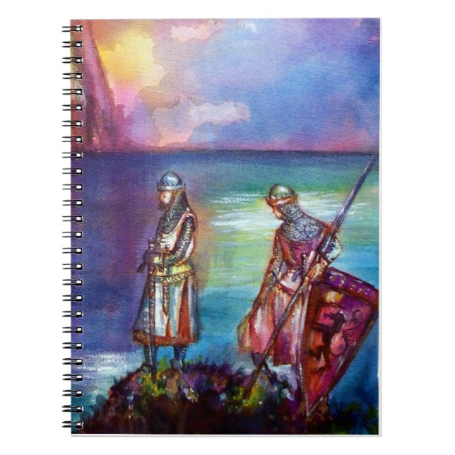 PENDRAGON Mediaeval Knights,Lake Sunset,Fantasy Spiral Notebook (Front)