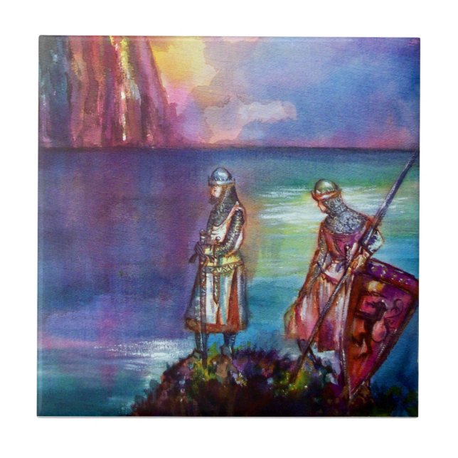 PENDRAGON Mediaeval Knights,Lake Sunset,Fantasy Tile (Front)