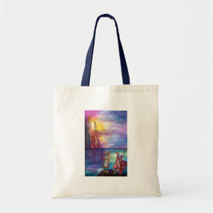 PENDRAGON Mediaeval Knights,Lake Sunset,Fantasy Tote Bag