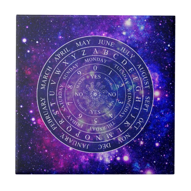 Pendulum Board Chart Divination Game Purple Space Tile (Front)
