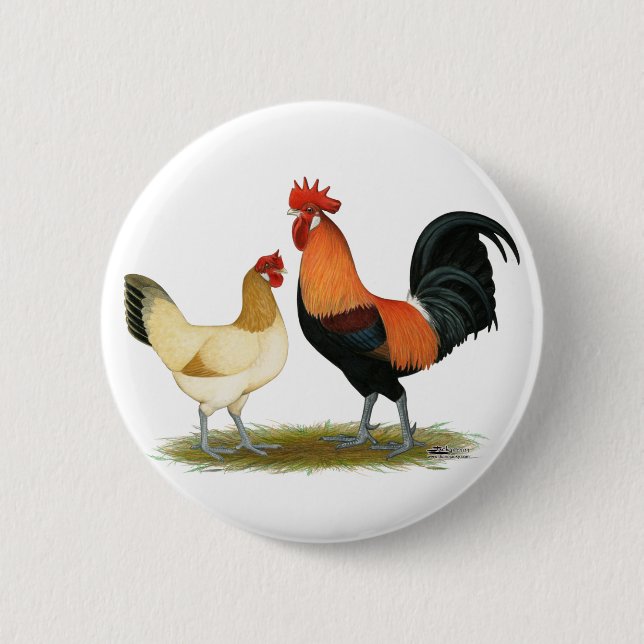 Penedesenca Chickens 6 Cm Round Badge (Front)