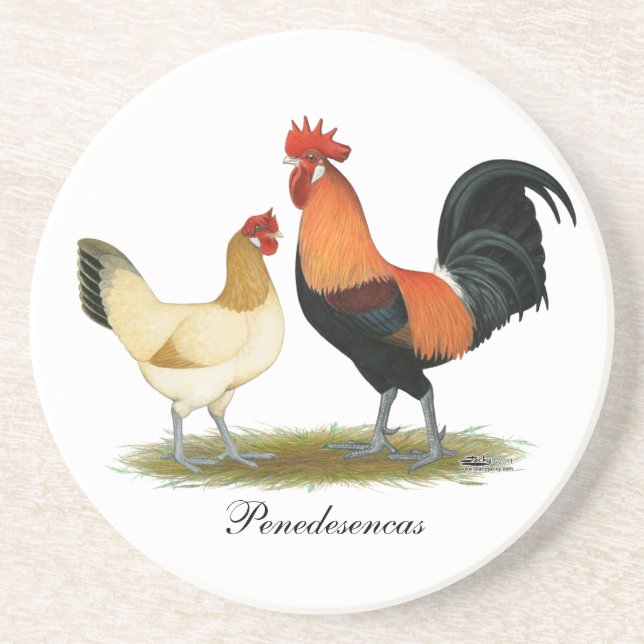 Penedesenca Chickens Coaster (Front)