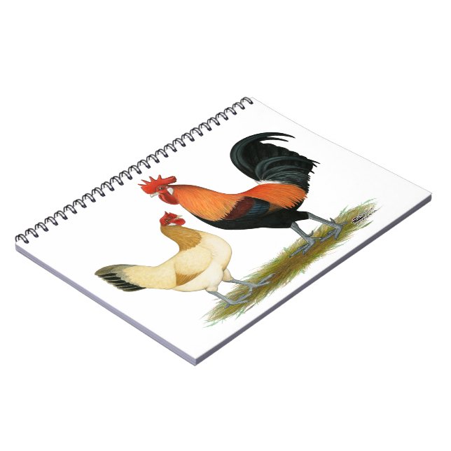 Penedesenca Chickens Spiral Notebook (Left Side)