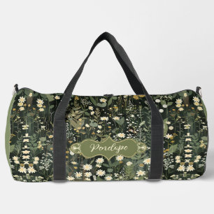 Penelope Dark Daisy Floral Duffle Bag