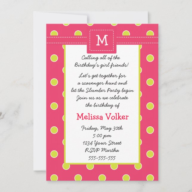 Penelope Invitation (Front)