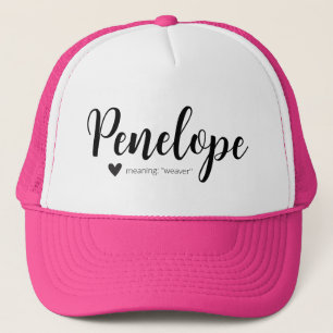 Penelope Name Meaning Girls Clothing Personalized Trucker Hat