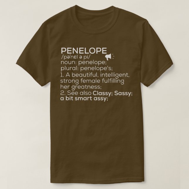 Penelope Name Penelope Definition Penelope Female  T-Shirt (Design Front)