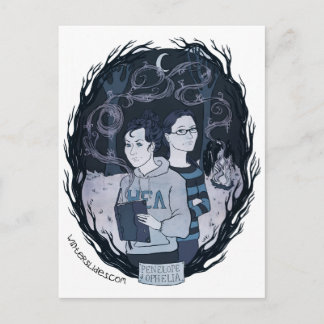 "Penelope & Ophelia" Postcard - Winter Slides