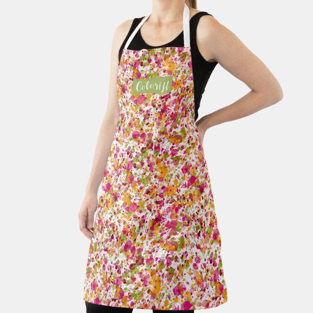 Penelope Paint Splatter Custom Hairstylist Apron (Insitu)