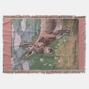 Penelope the donkey throw blanket