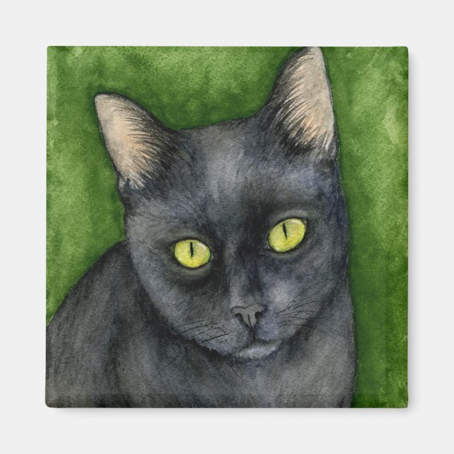 Penelope - The Lucky Black Cat Magnet (Front)