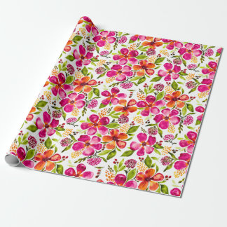 Penelope Watercolor Floral Designer Wrapping Paper