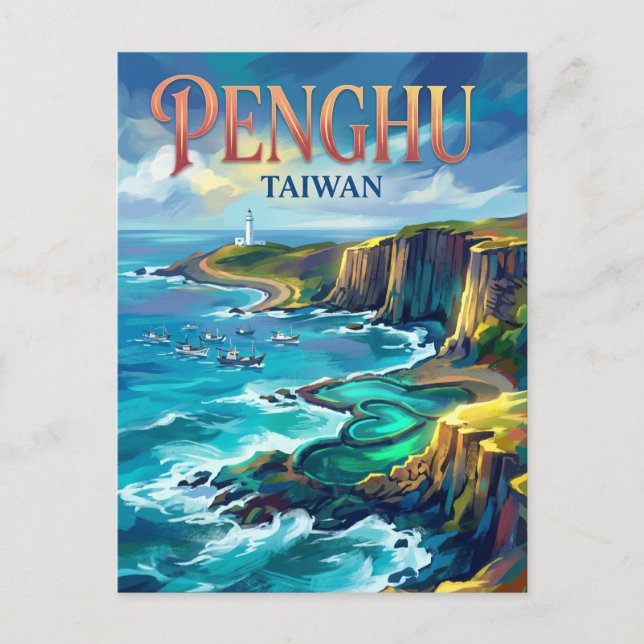 Penghu Islands Taiwan Postcard (Front)
