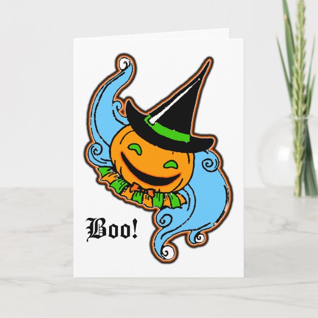 PengiHoliday pumpkinhead greeting card (Front)