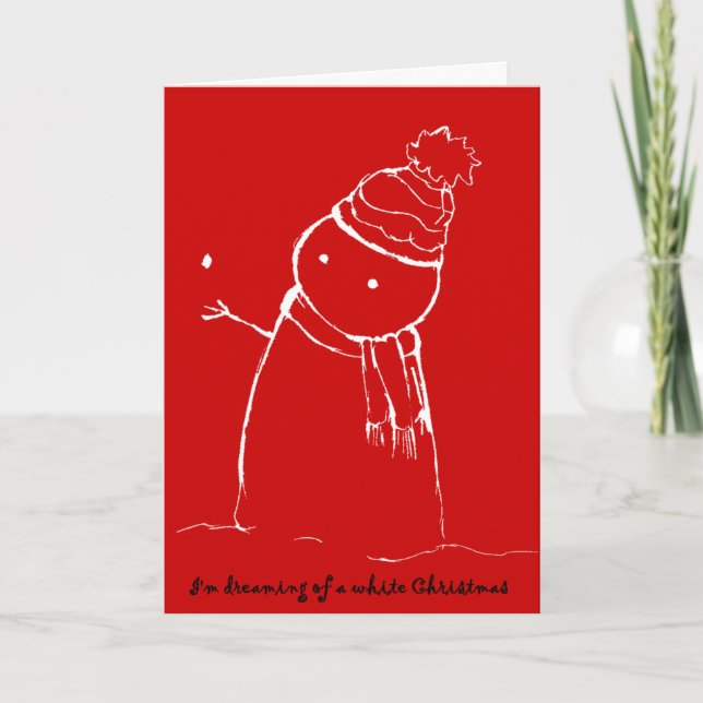 PengiHoliday wishing snowman card (Front)