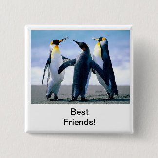 penguin 15 cm square badge