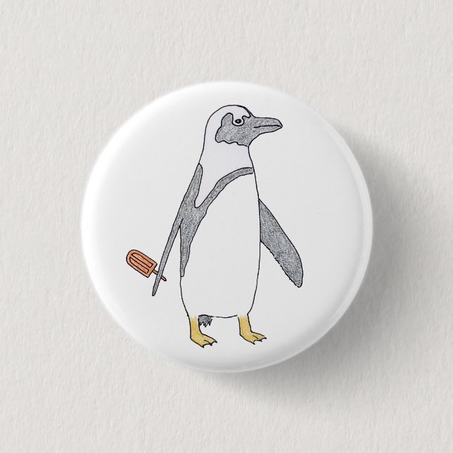 penguin 3 cm round badge (Front)
