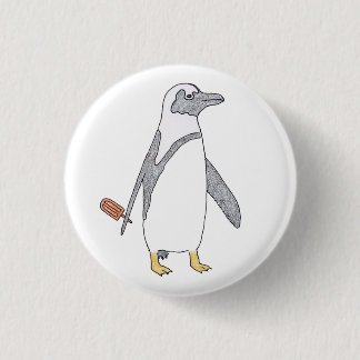 penguin 3 cm round badge