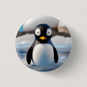 Penguin 3 Cm Round Badge
