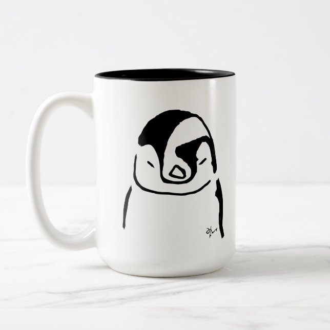 Penguin - Adolf Lorenzo Two-Tone Coffee Mug (Left)