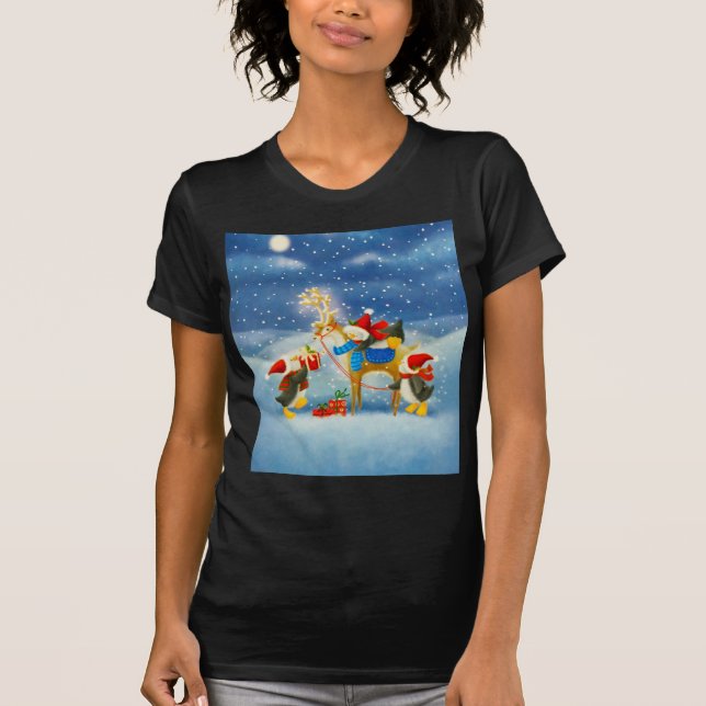 Penguin and Reindeer T-Shirt (Front)