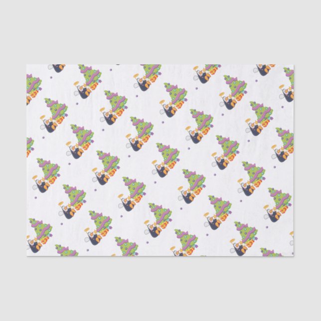 Penguin Angel Christmas Tissue Paper (Front)