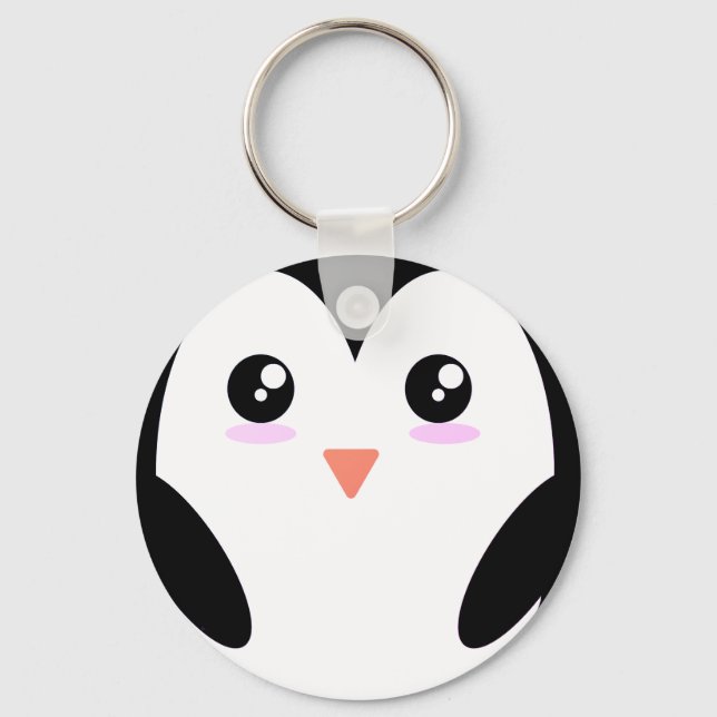 Penguin, Animal, Kawaii Key Ring (Front)