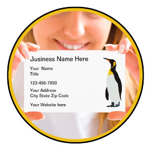 Penguin Animal Logo Business Cards