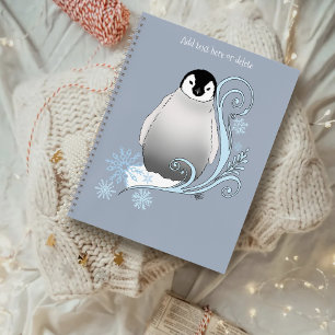 Penguin Art Nouveau Snowflakes Notebook