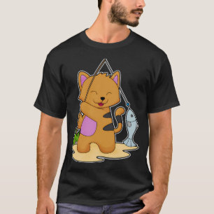 Penguin as Angler with Fish T-Shirt