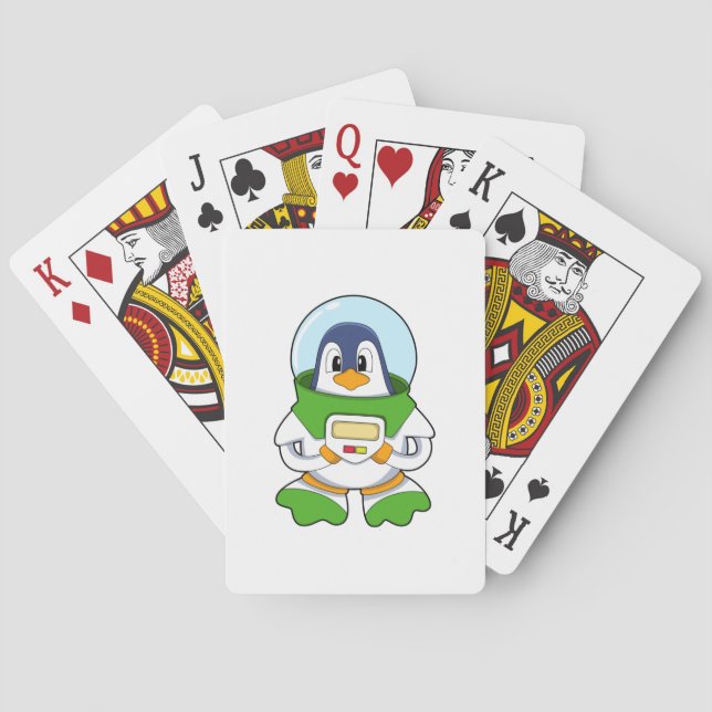 Penguin as Astronaut with Costume Playing Cards (Back)