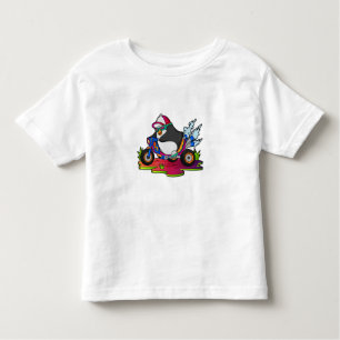 Penguin as Biker with Motorcycle Toddler T-Shirt