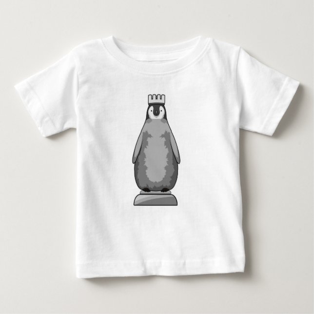 Penguin as Chess piece King Baby T-Shirt (Front)