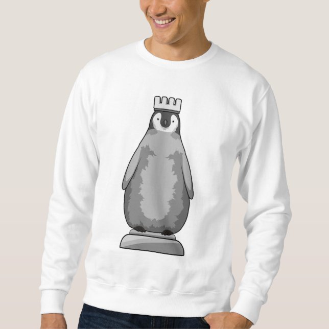Penguin as Chess piece King Sweatshirt (Front)