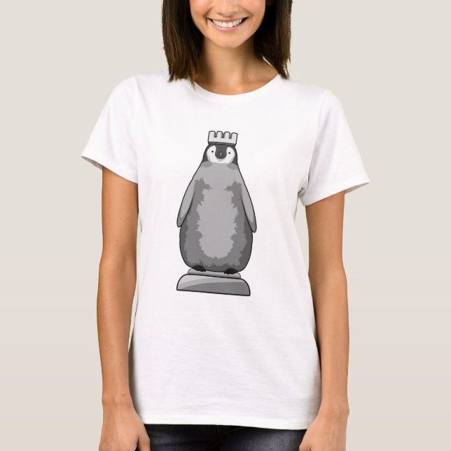 Penguin as Chess piece King T-Shirt (Front)