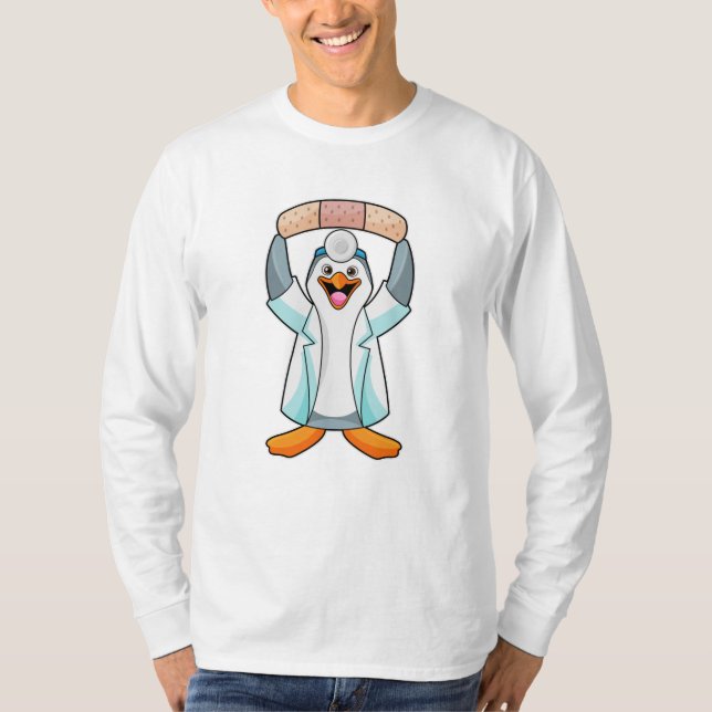 Penguin as Doctor with Plaster T-Shirt (Front)