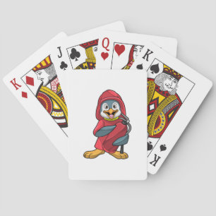 Penguin as Firefighter with Extinguisher Playing Cards