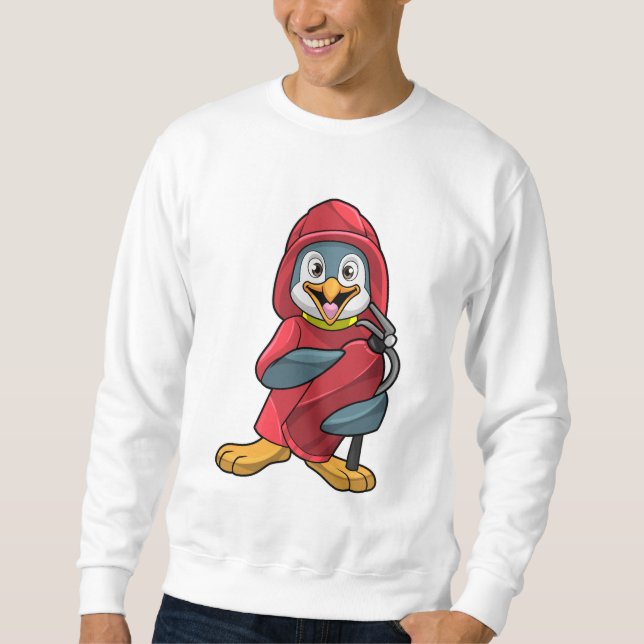 Penguin as Firefighter with Extinguisher Sweatshirt (Front)